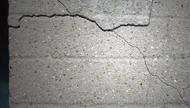 Cracks caused by premature